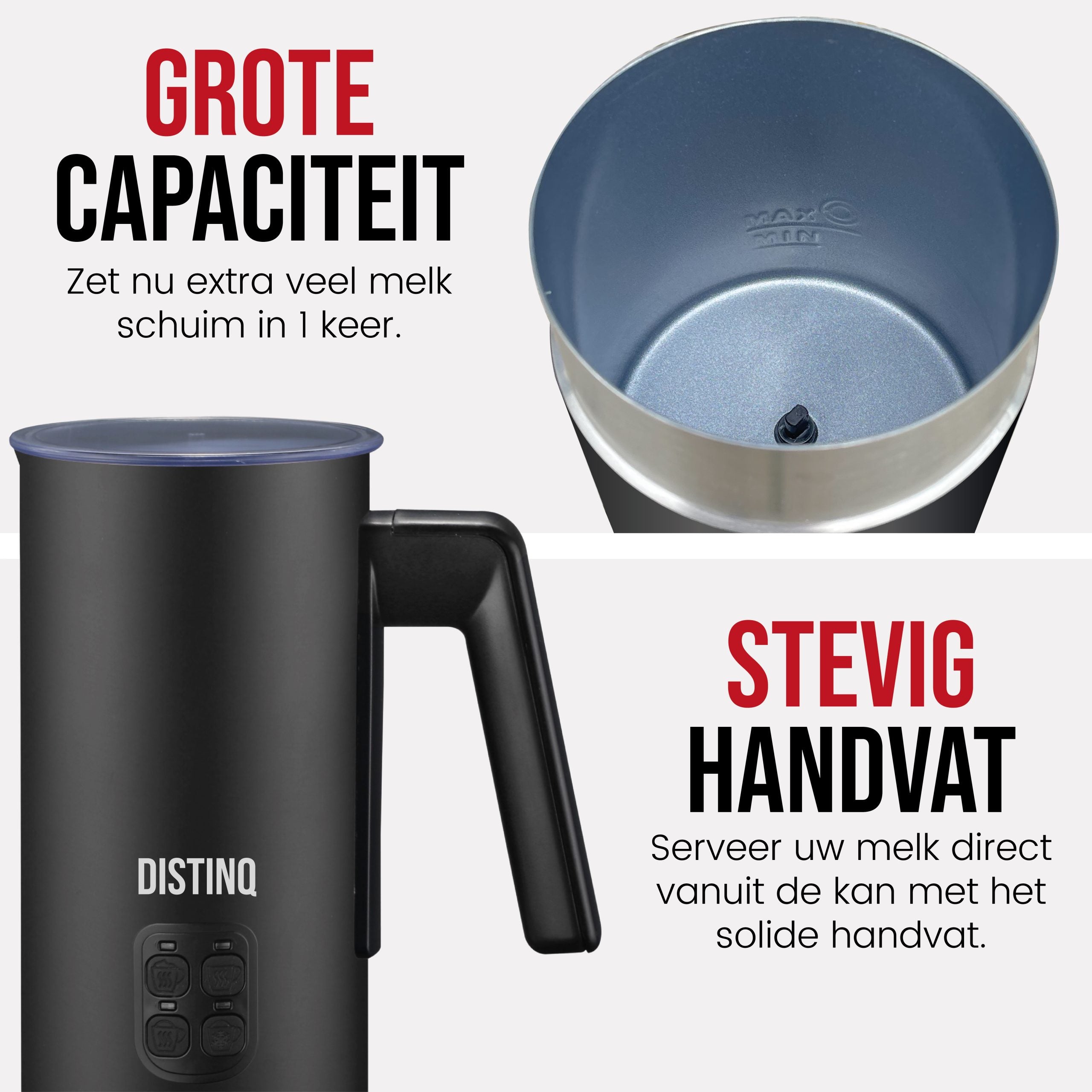DistinQ Milk Frother Black