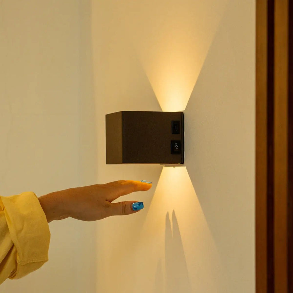 Tess Mocha Brown Rechargeable Wall Lamp | Motion sensor, 20 Light Modes & Remote Control